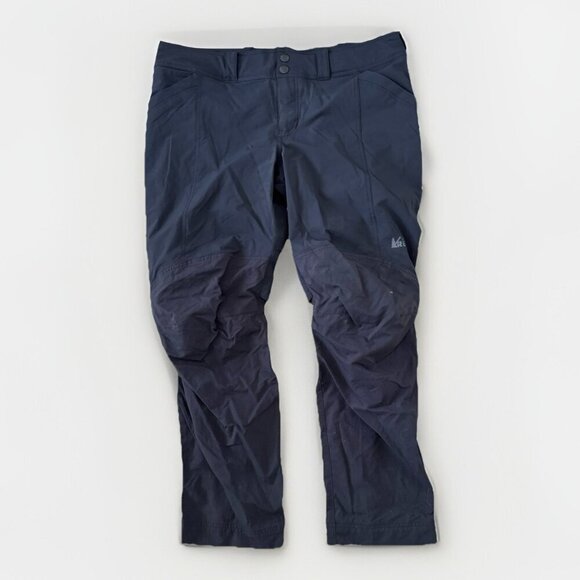 REI Black Straight Leg Pants Womens Outdoors Hiking Nature Size 16 Petite - Picture 1 of 9